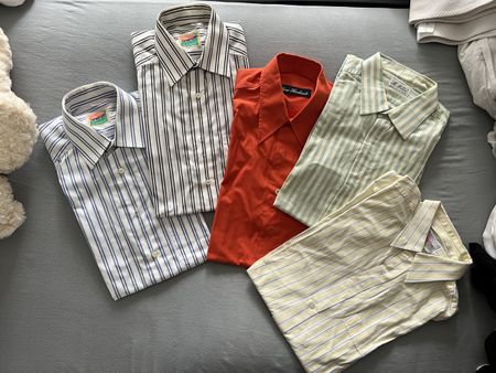 Herren Hemden gestreift, orange, gr Grösse S , guter Zustan