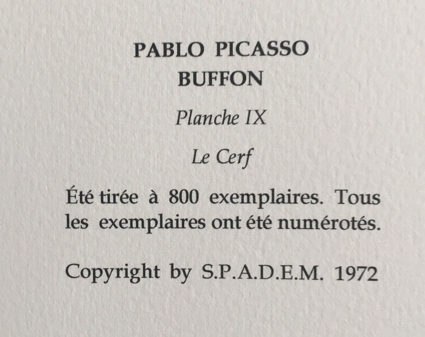 Grafiken & Lithographien: Pablo Picasso   Buffon  "Le Cerf" – Gebraucht aus Nennigkofen von Sommersonnen 7