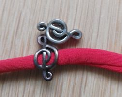 Charms Notenschlüsse 2 Stück Metallanhänger silberfarbig 1cm