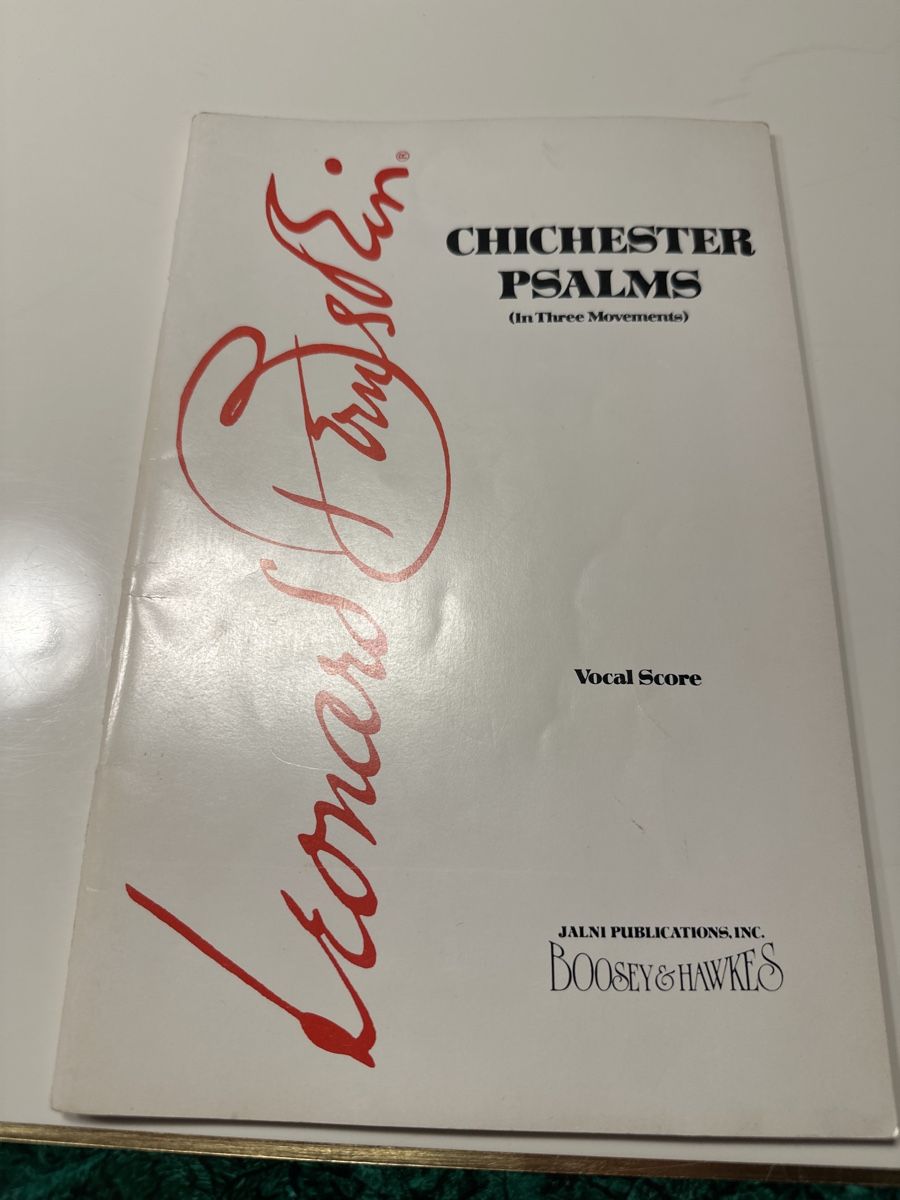 Bücher: Leonard Bernstein Chichester Psalms Noten – Gebraucht aus Wald ZH von Martin79