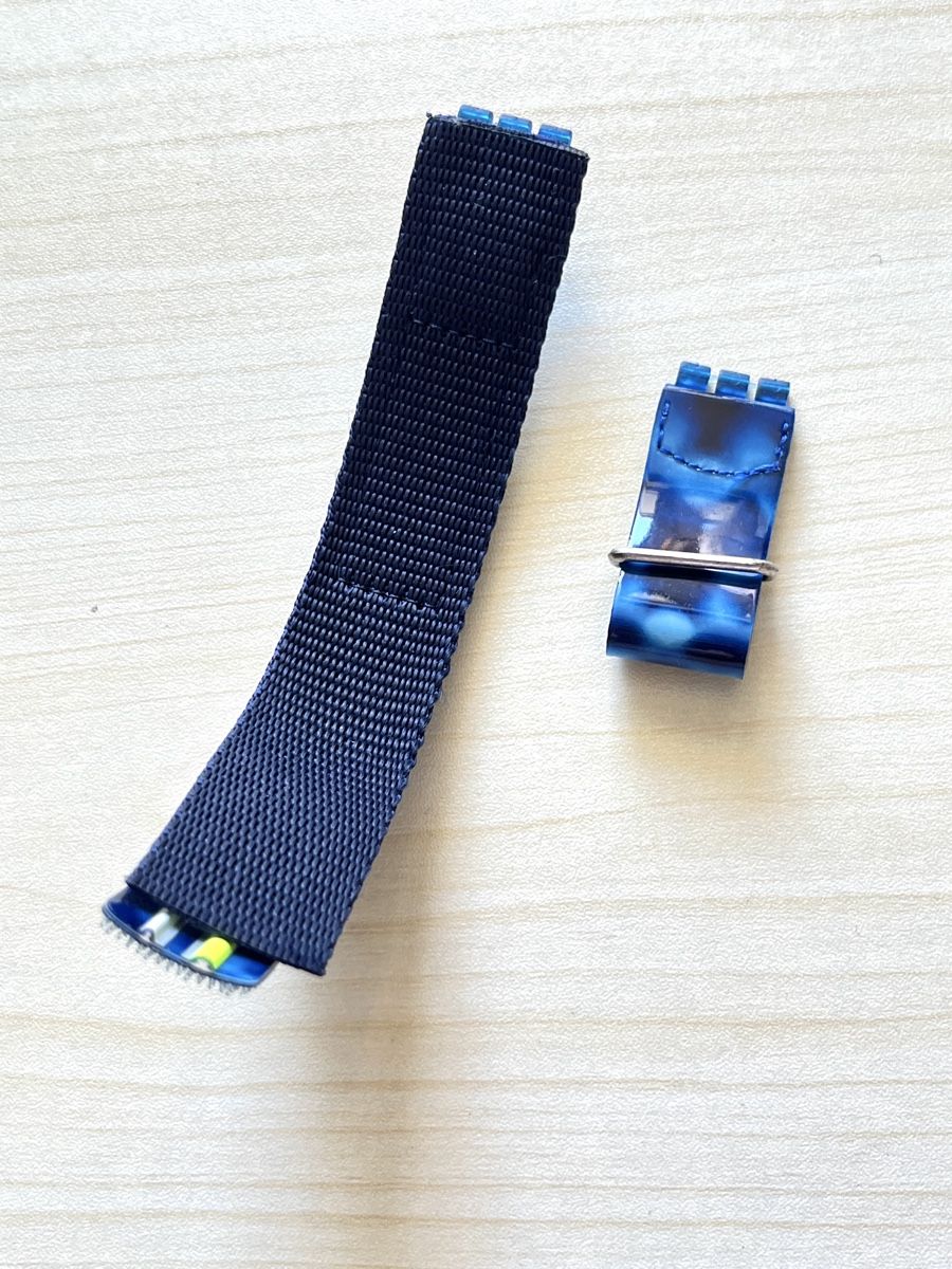 Swatch Orologi: Swatch Uhrenarmband textil blau  17m – Nuovo (secondo la descrizione) da Grenchen venduto da chththl 2