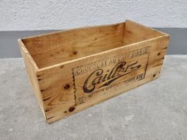 alte Holzkiste Kiste CAILLERS SCHWEIZER MILCHSCHOKOLADE