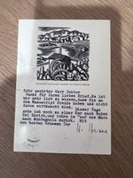 Hermann Hesse Original unterschriebene Karte - signiert