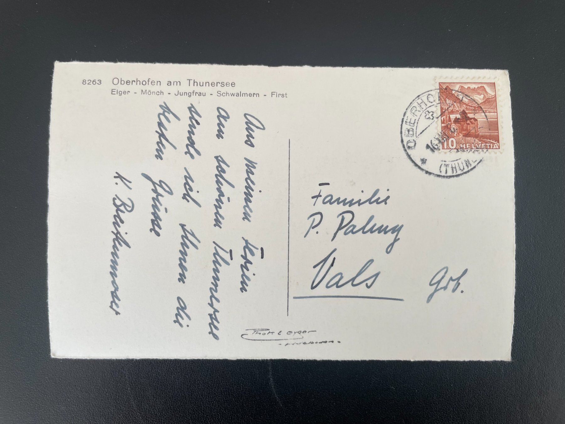 Cartoline postali: AK BE Oberhofen am Thunersee – Usato da Thal venduto da Danny82 1
