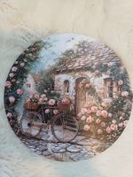 Metallschild Landschaft Rund 20cm Durchmesser / Bild