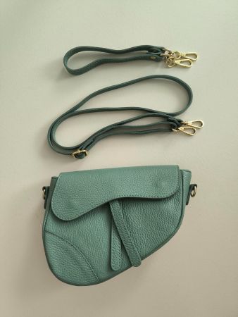 Trendy echtes Leder grüne Schulter/Crossbody-Tasche