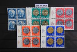 PP 1964 Serie Viererblöcke mit Ortswerbestempel     Los 6405