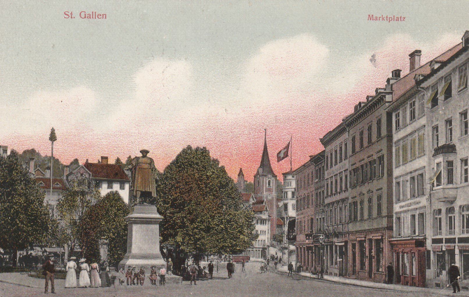 Ansichtskarten: St.Gallen- Marktplatz-ungelaufen – Gebraucht aus uttwil von Koehlerfred