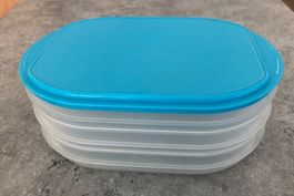 Boîtes de conservation empilable Tupperware bleue 3 étages