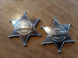 Sheriff Stern aus Metall, 2 Stück