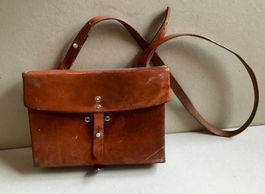 🟡alte Ledertasche A. Glauser Bern 78 VINTAGE 70er Militär