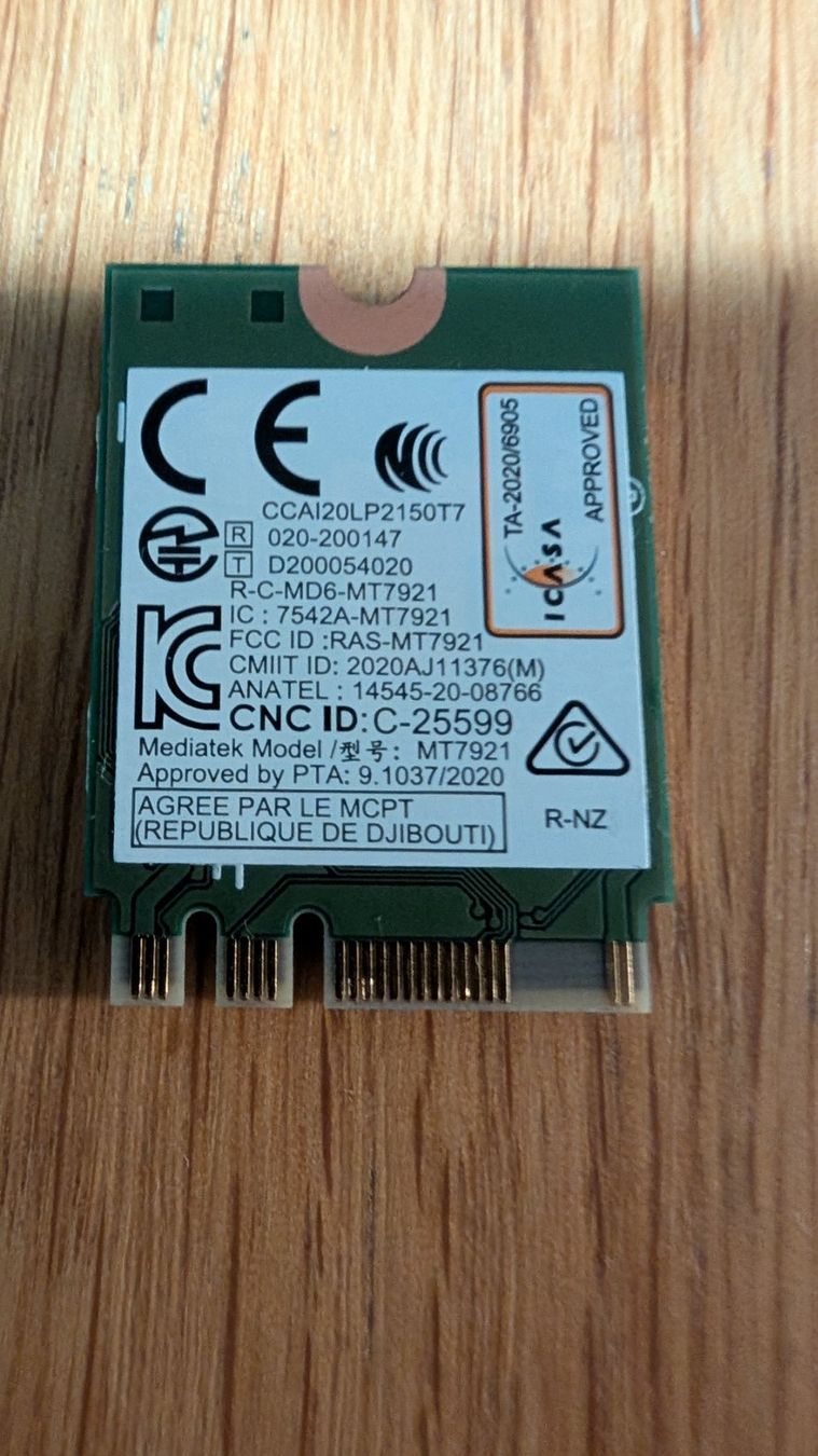 Componenti elettronici: Wifi - Mediatek M7921 + BT 5.2 – Usato da Bôle venduto da the_man3 1