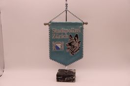 Stadtpolizei Zürich Wimpel Tischwimpel Vintage Schäferhund