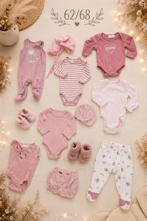 Baby Kleider Set Grösse 62/68 Rosa Neuwertig