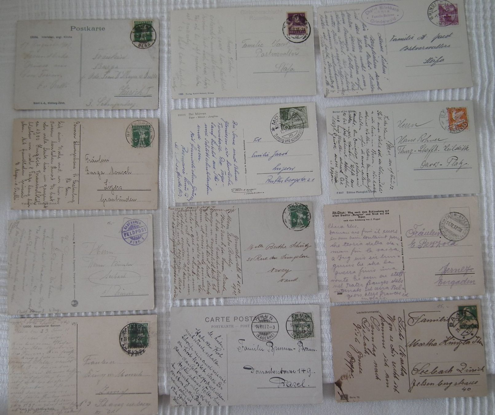 Cartoline postali: Ansichtskarten Schweiz   spezielle  Posten von 33 Stk – Usato da Kriens venduto da WULLU99 1