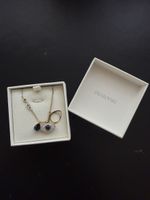 Kette Swarovski Auge mit Saphiren neuwertig im Karton