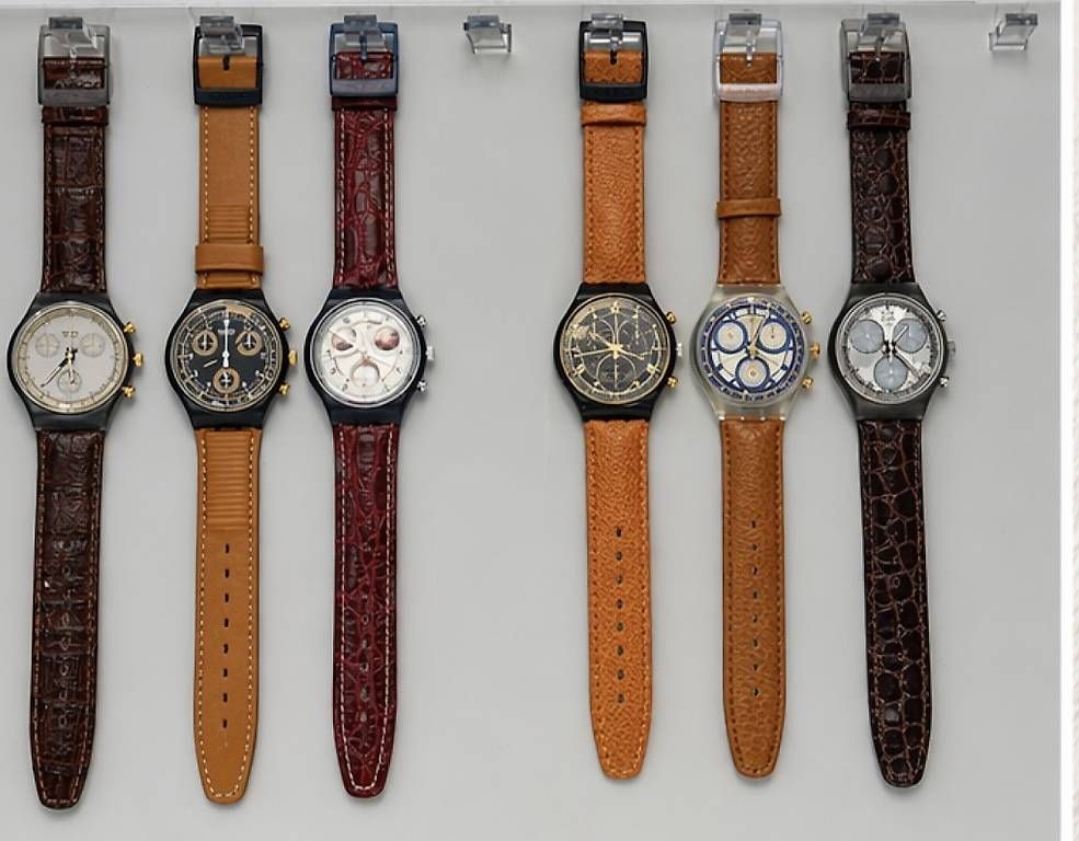 Orologi: Swatch Leder Chrono Set + Collector Box – Usato da Uster venduto da barkingarky01 1