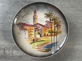 Wandteller Ascona - Schelbert - Palme - Haus - Vintage