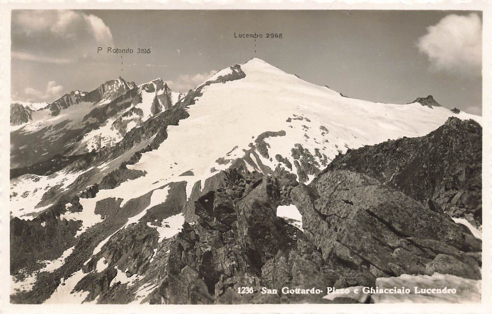 Cartoline postali: San Gottardo TI Pizzo e ghiacciaio Lucendro – Usato da Biasca venduto da Blenio71