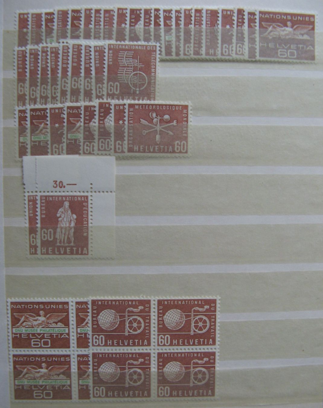 Alle Briefmarken: Ämtermarken aus den Jahren 1955 - 1963 postfrisch – Neu (gemäss Beschreibung) aus Frauenfeld von Interessent1 6