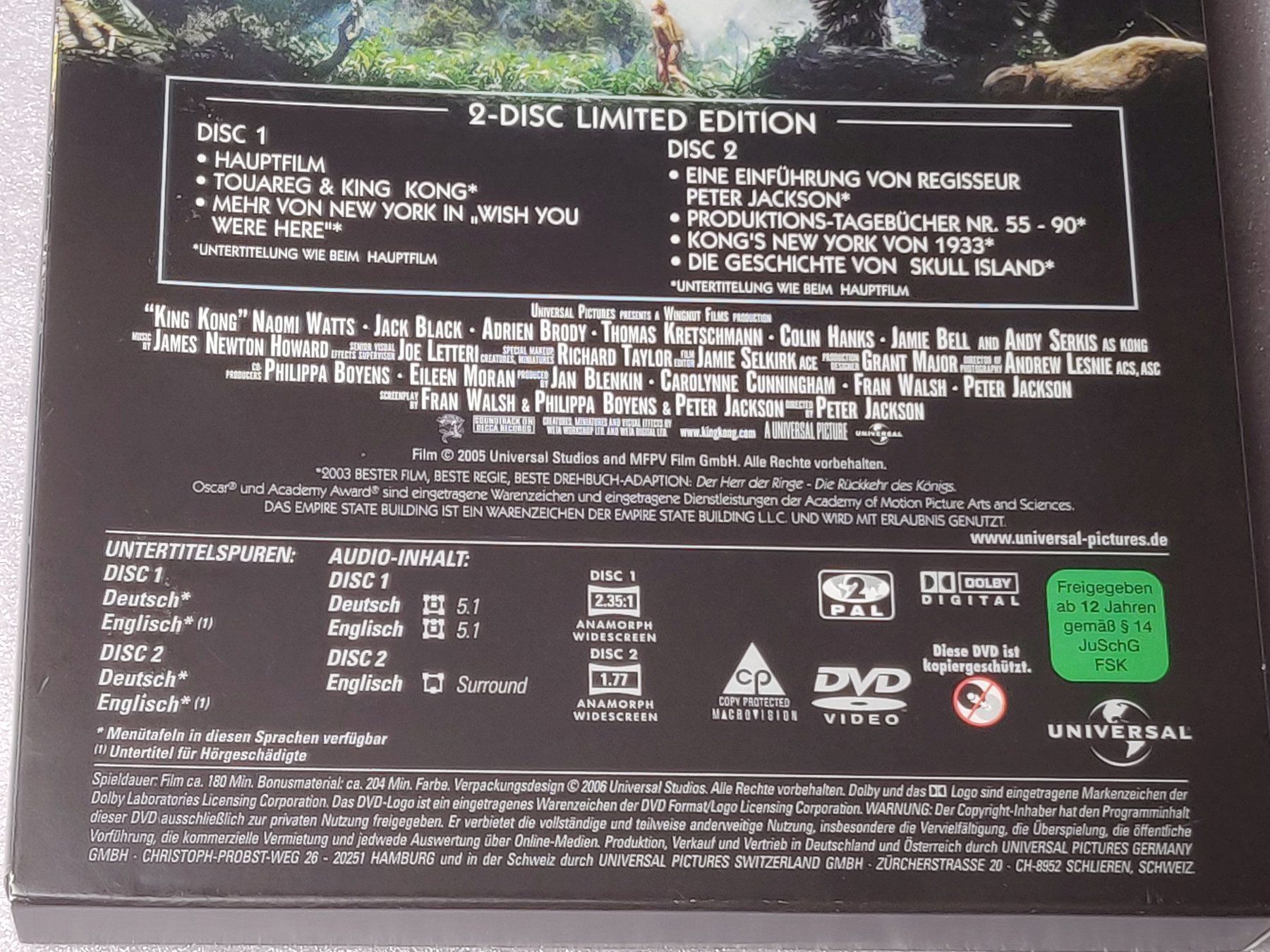 Tutti i DVDs: King Kong / 2 DVD – Usato da Zollikofen venduto da Blackie 3