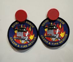 Original Badge Swiss Air Force Crash & Fire Rescue