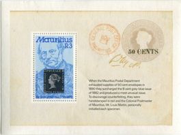 Block "One Penny Black". Mauritius.