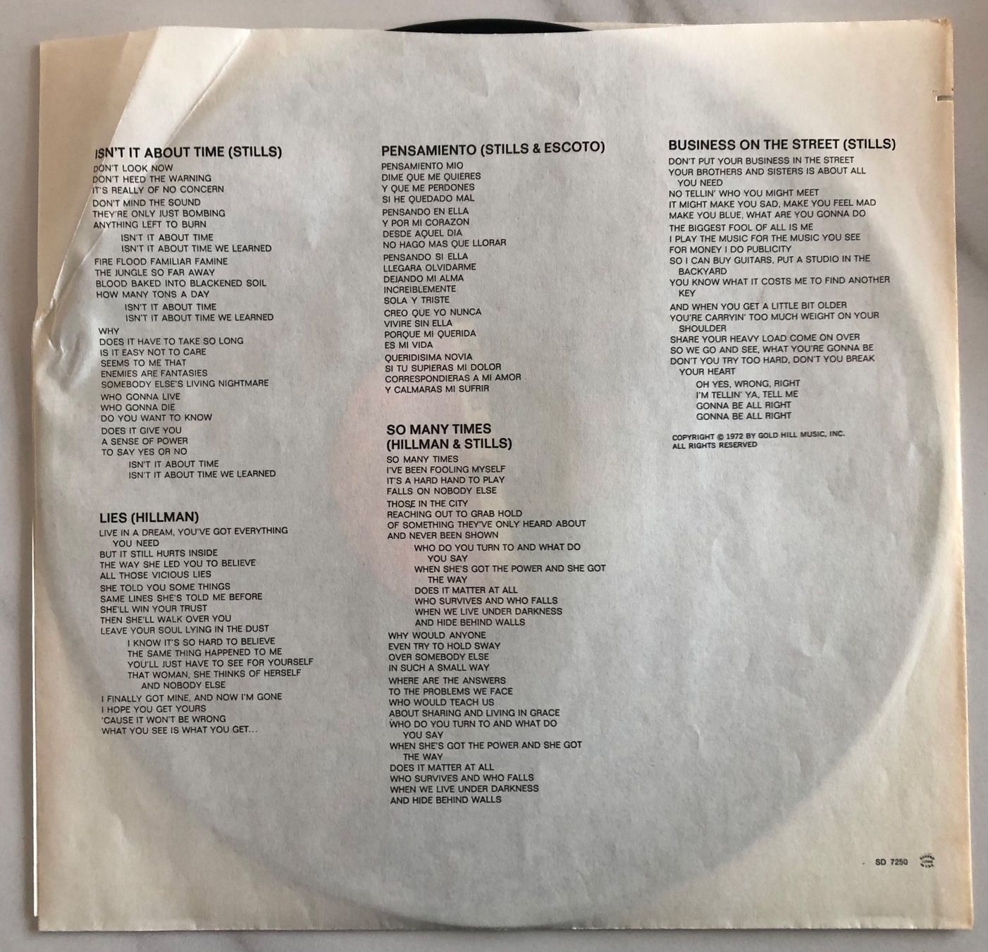 Dischi in vinile: STEPHEN STILLS / MANASSAS - DOWN THE ROAD – Usato da Poliez-Pittet venduto da Newtown-Records 2