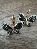 Leuchtende Schmetterling Ohrringe Gold Plated