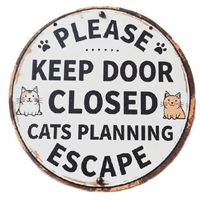 CATS PLANNING ESCAPE - Holzschild  (neu/OVP)