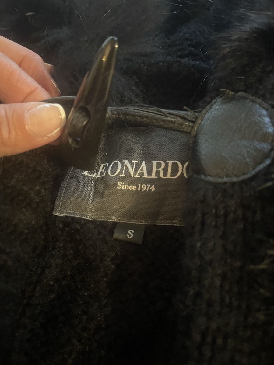 Sonstige Damenmode: Poncho Leonardo Strick Cape Schwarz Gr. S mit Echtpelz – Gebraucht aus Rüschlikon von leo_mwz2 7
