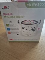 Mini Reiskocher weiss mit Katzenmotiv neuwertig