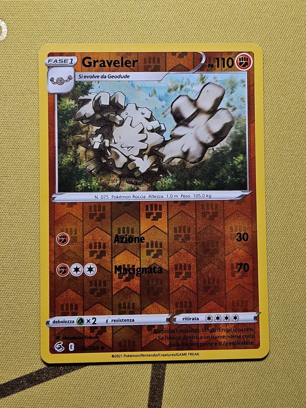 Pokémon Sammelbilder & Trading cards: Fusion Strike - Graveler 136/264 – Gebraucht aus Bellinzona von Pokemarco