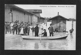 Rorschach SG , Hochwasser 1910 , gel. 1910