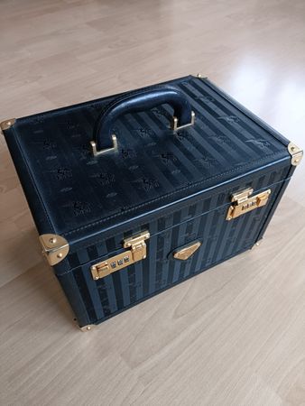 Maison Mollerus Suitcase, Vintage, Black Leather