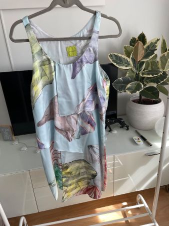 Traumhaftes Seidenkleid von D. Tomscanyi Gr M neu