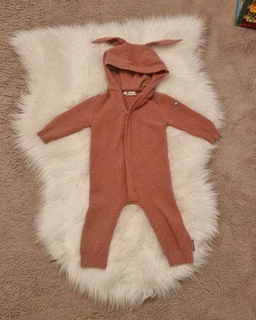 Sterntaler Baby Overall aus Merinowolle mit Kapuze und Ohren