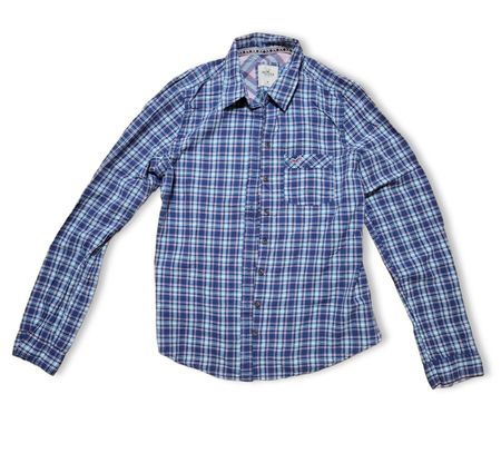 Karierte blaue Hemdblouse von Hollister Grösse M