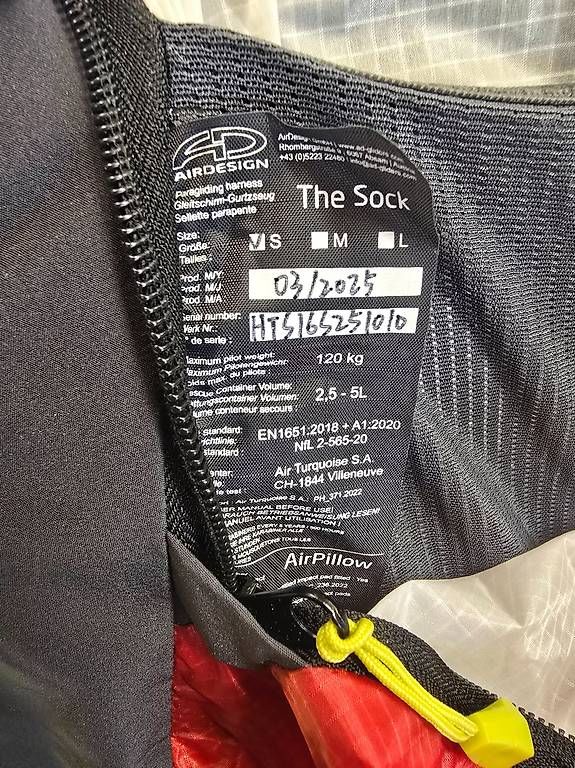 Calze: Air Design The Sock S NEU – Usato da Matzendorf venduto da Flugschule-Jura 3