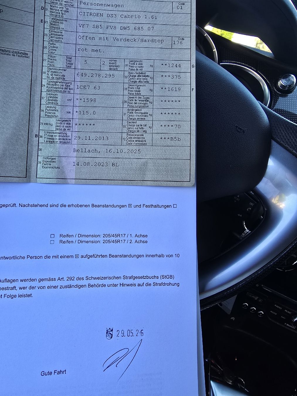 DS Automobiles Autos: Citroen Ds3 Cabrio 1.6i Sport Frisch Mfk – Gebraucht aus Biel/Bienne von meh_ycg5 8