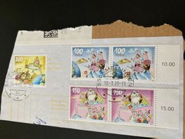 2017 Postcrossing ZN 1649 1650 1651 Trachten Kuh Alphorn