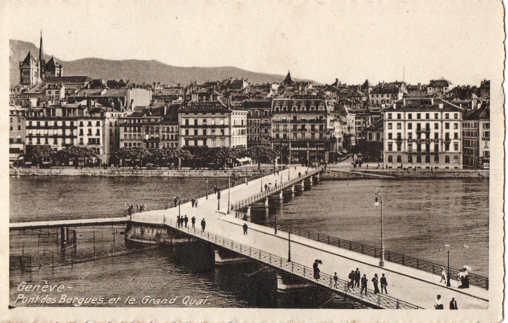 Cartoline postali: Genève - Pont des Bergues – Usato da Melano venduto da pisonsdro