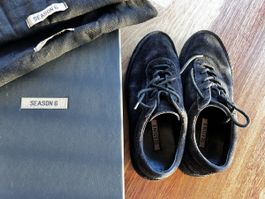YEEZY Season 6 Graphite thick shaggy suede crepe sneaker 39