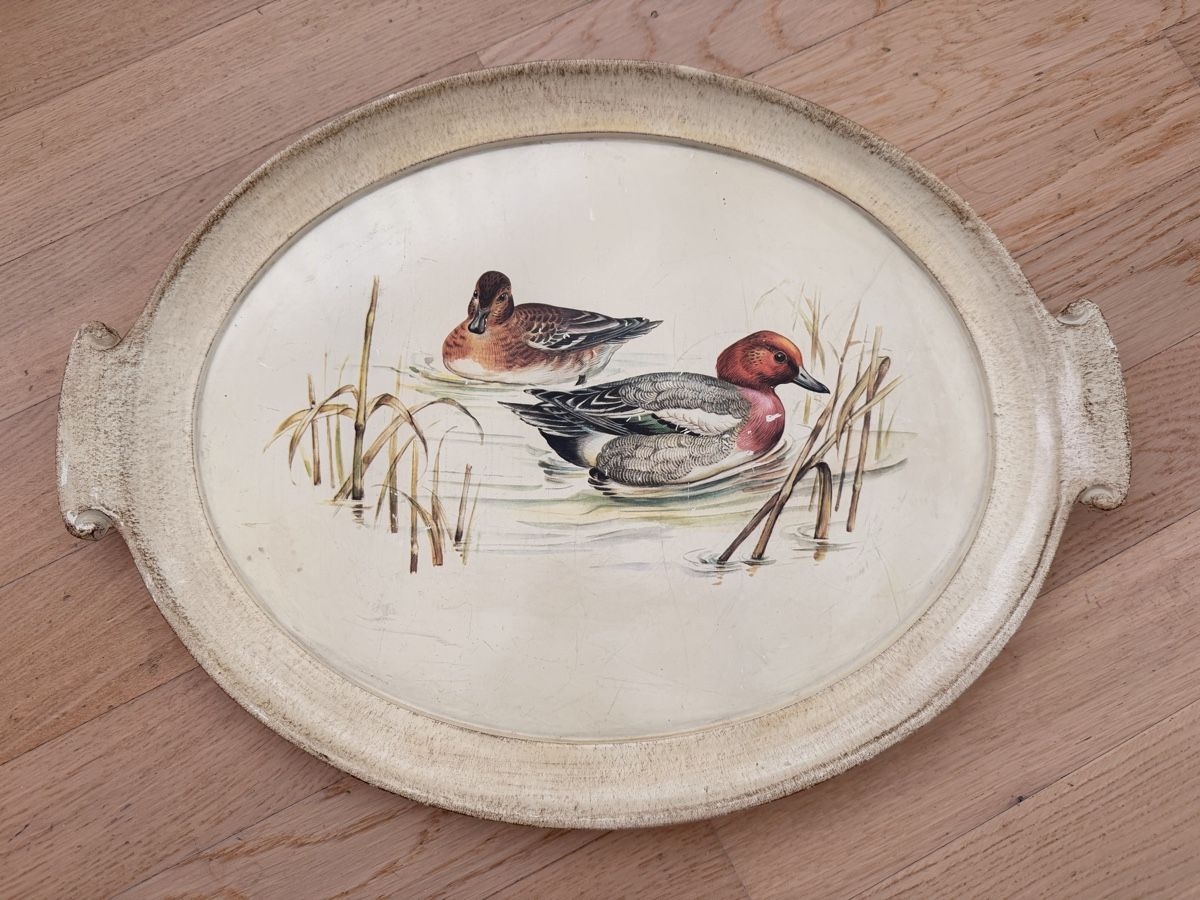 Tutte le decorazioni: Vintage Serviertablett mit Entenmotiv – Usato da Rorschach venduto da nan_8rts