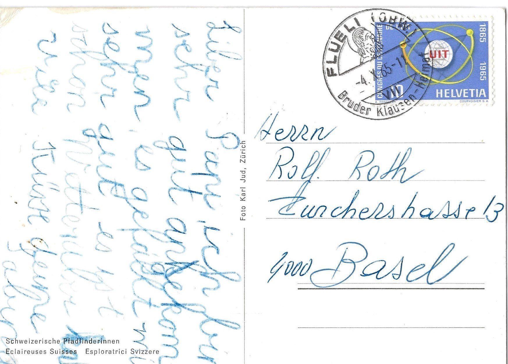 Cartoline postali: Pfadfinder, Blumen, 1965 – Usato da Frauenfeld venduto da Merk52 1