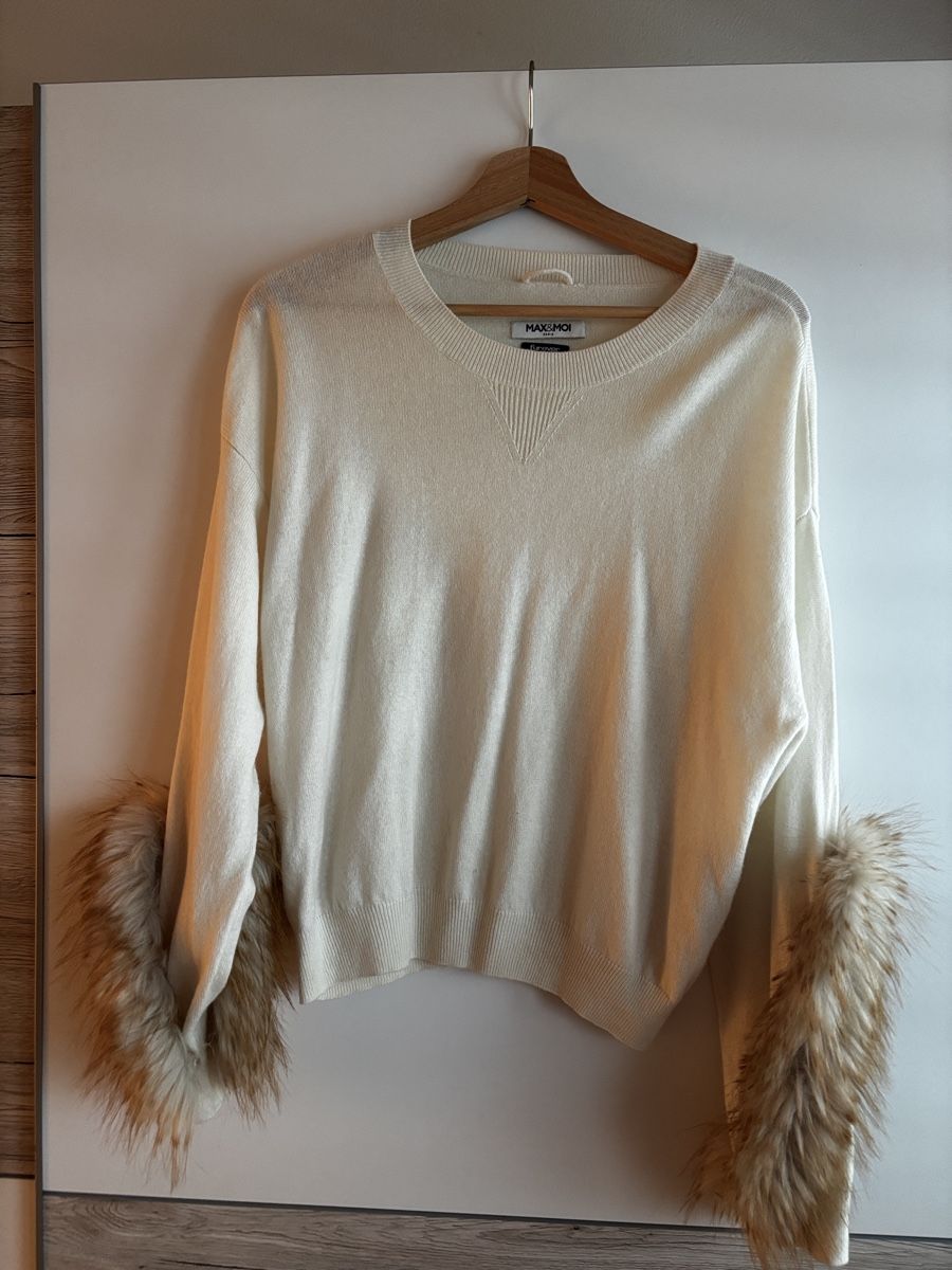 Max & Moi Maglioni & Felpe: Max&Moi Paris Pullover mit Fellärmel, Grösse 38, neu! – Nuovo (secondo la descrizione) da Cham venduto da ninochka02