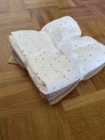Lot de 3 lange muslins 60x60cm coton beige blanc