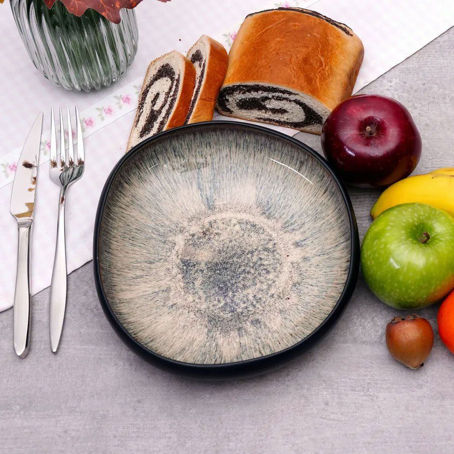 Assiettes: Karaca Geschirr-Set Schwarz Galactic Reactive Schale – Neuf avec emballage d'origine à Reinach AG par evimshop 3