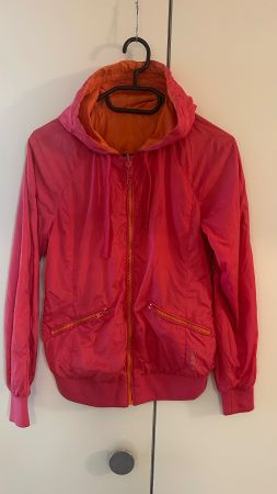 Damen Jacke Zweiseitige Gr. XS Orange-Rosa