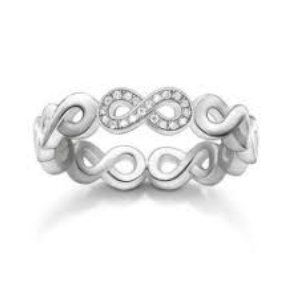 Thomas Sabo Anelli: Original Thomas Sabo Infinity Ring mit Diamanten – Nuovo (secondo la descrizione) da Rheinfelden venduto da Boutique_Luxe 4